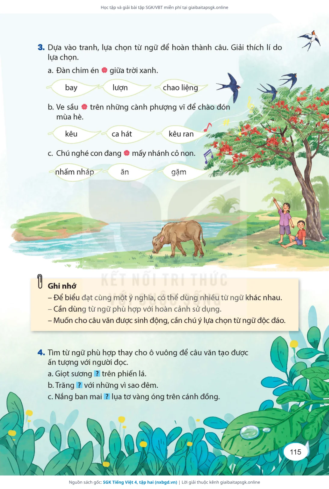 Trang 116 sách giáo khoa SGK Tiếng Việt 4, tập hai thu nhỏ