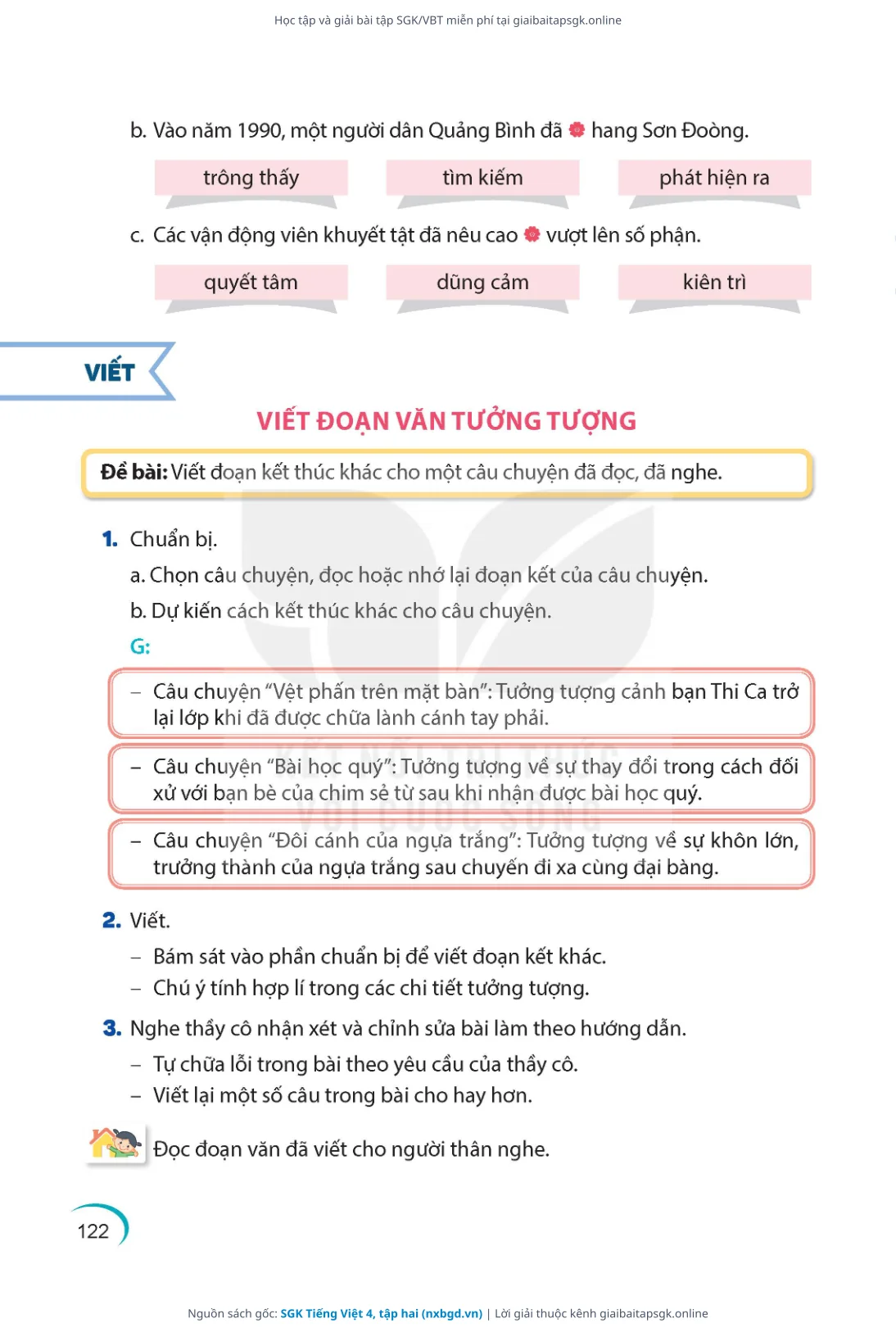 Trang 123 sách giáo khoa SGK Tiếng Việt 4, tập hai thu nhỏ