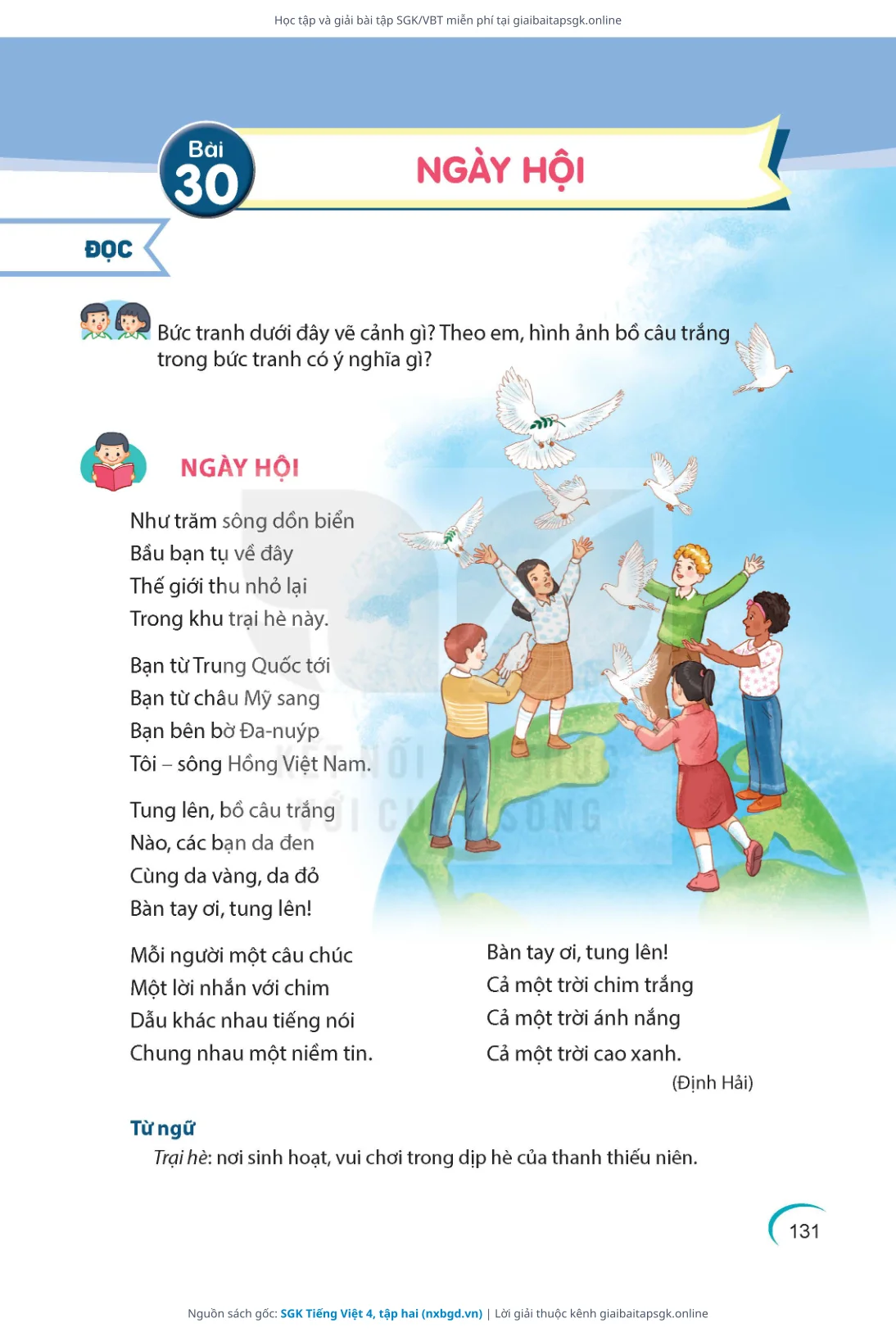 Trang 132 sách giáo khoa SGK Tiếng Việt 4, tập hai thu nhỏ
