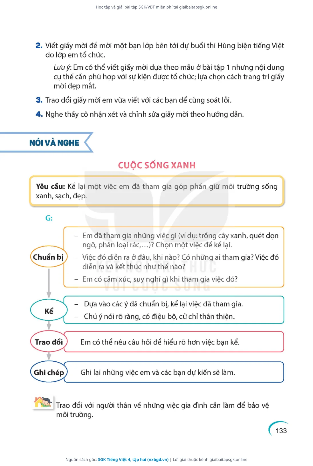 Trang 134 sách giáo khoa SGK Tiếng Việt 4, tập hai thu nhỏ