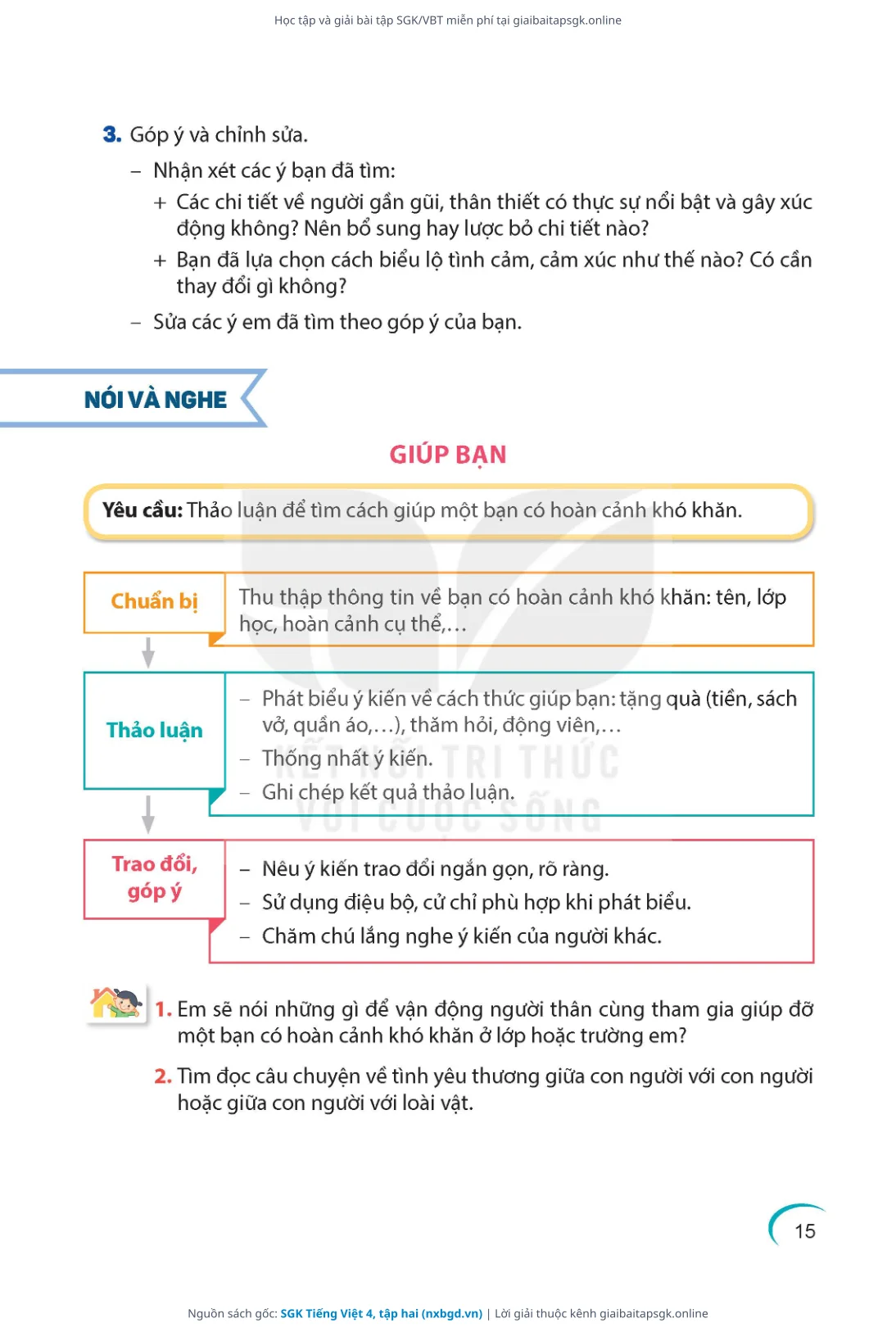 Trang 16 sách giáo khoa SGK Tiếng Việt 4, tập hai thu nhỏ