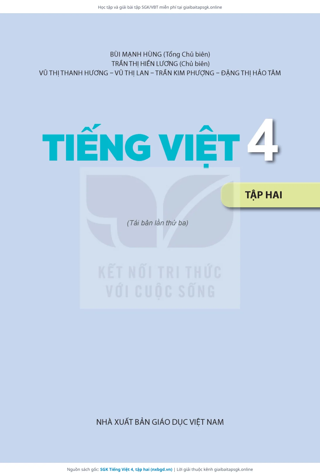 Trang 2 sách giáo khoa SGK Tiếng Việt 4, tập hai thu nhỏ