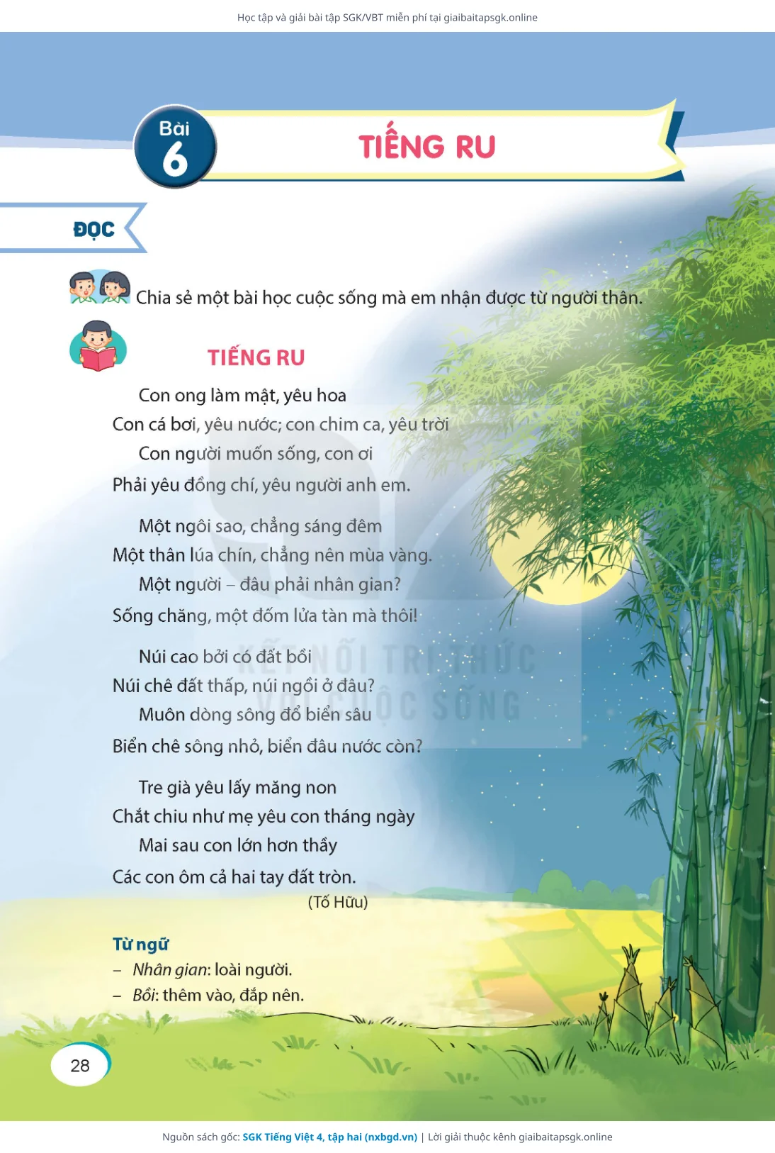 Trang 29 sách giáo khoa SGK Tiếng Việt 4, tập hai thu nhỏ