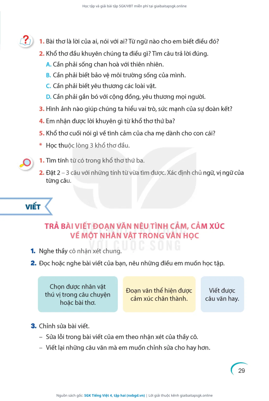 Trang 30 sách giáo khoa SGK Tiếng Việt 4, tập hai thu nhỏ