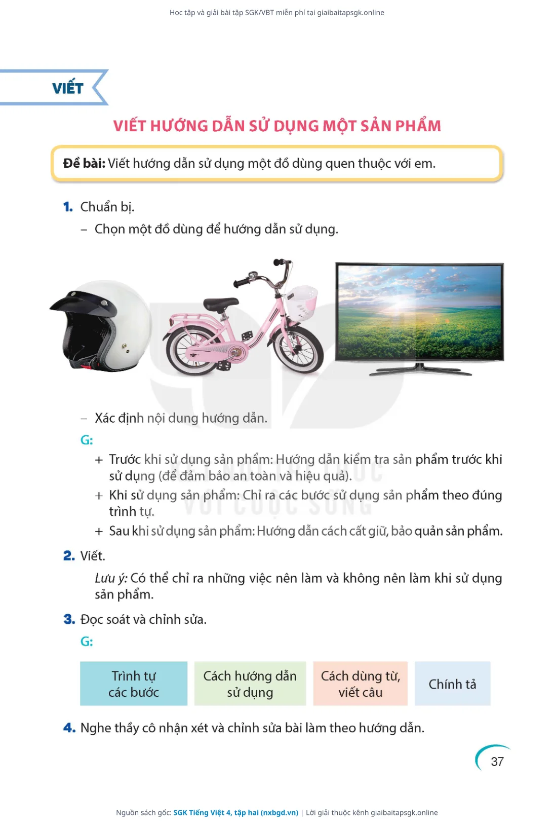 Trang 38 sách giáo khoa SGK Tiếng Việt 4, tập hai thu nhỏ