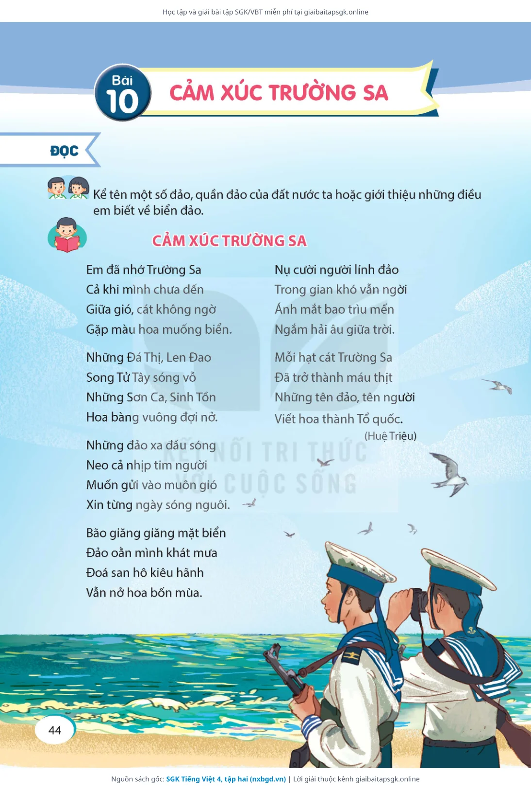 Trang 44 sách giáo khoa SGK Tiếng Việt 4, tập hai bản chuẩn