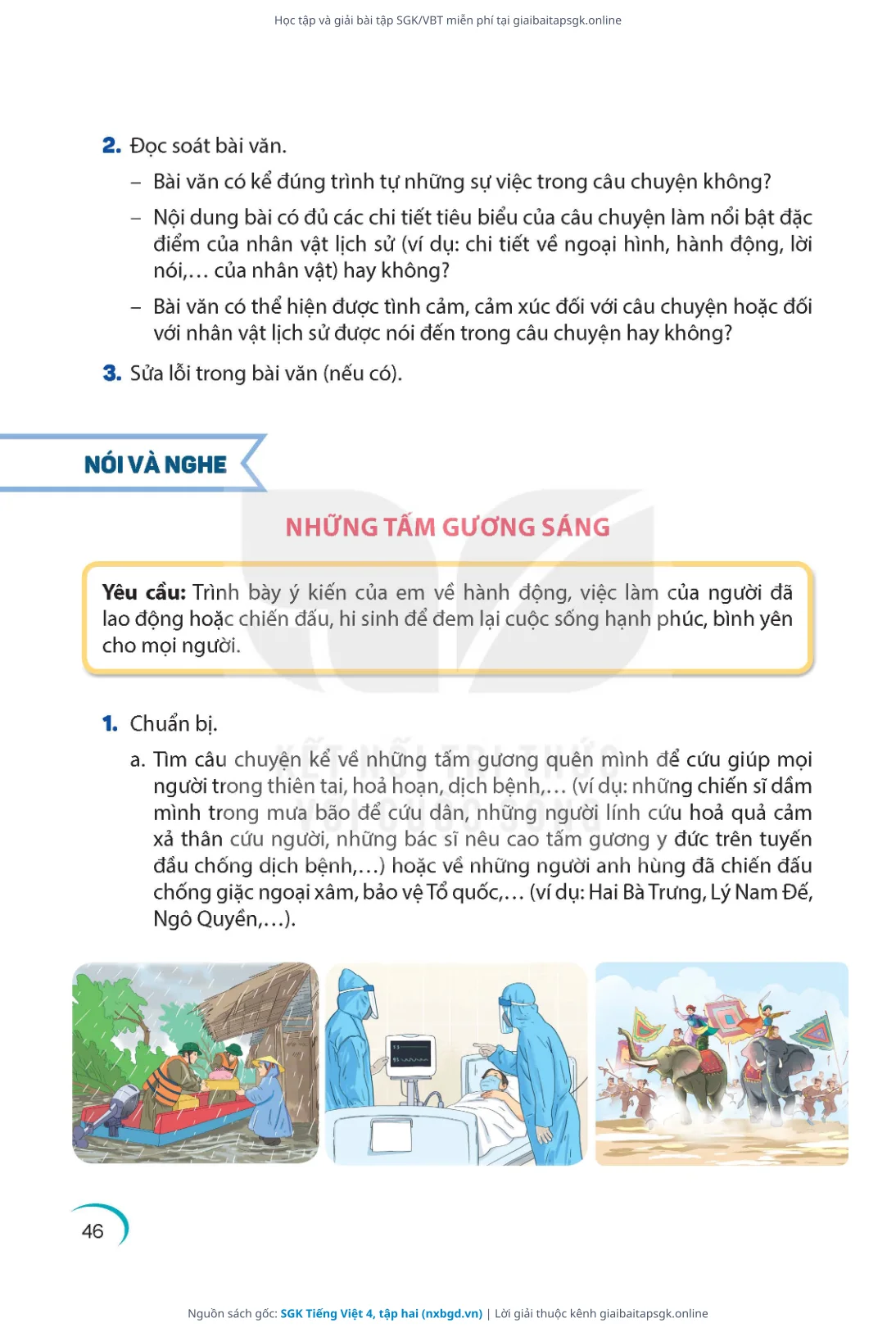 Trang 46 sách giáo khoa SGK Tiếng Việt 4, tập hai thu nhỏ