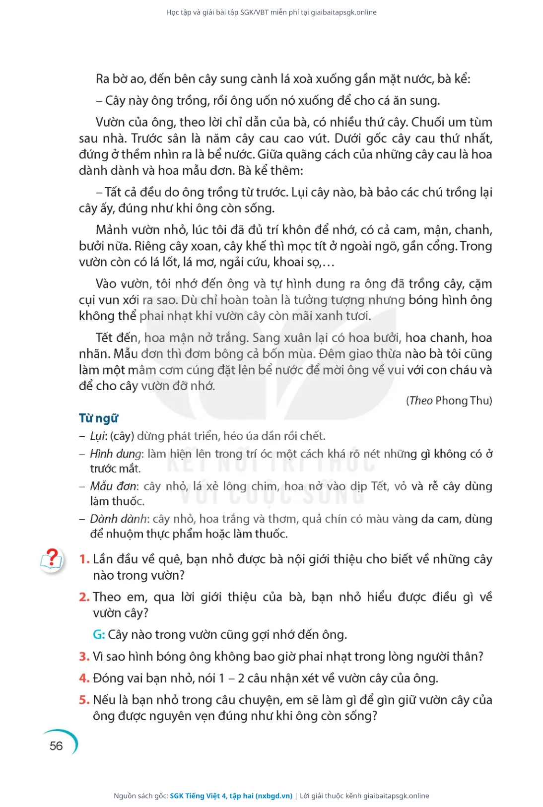 Trang 57 sách giáo khoa SGK Tiếng Việt 4, tập hai thu nhỏ