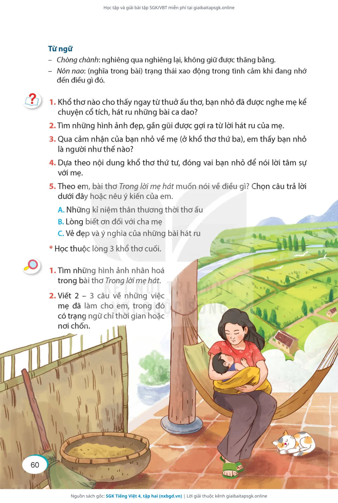 Trang 61 sách giáo khoa SGK Tiếng Việt 4, tập hai thu nhỏ