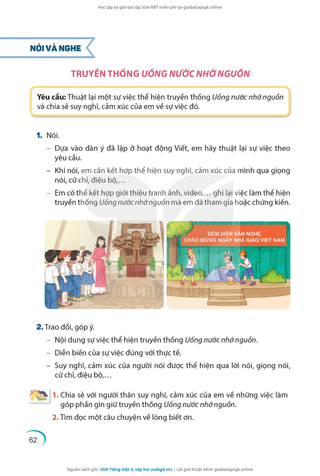 Trang 63 sách giáo khoa SGK Tiếng Việt 4, tập hai thu nhỏ
