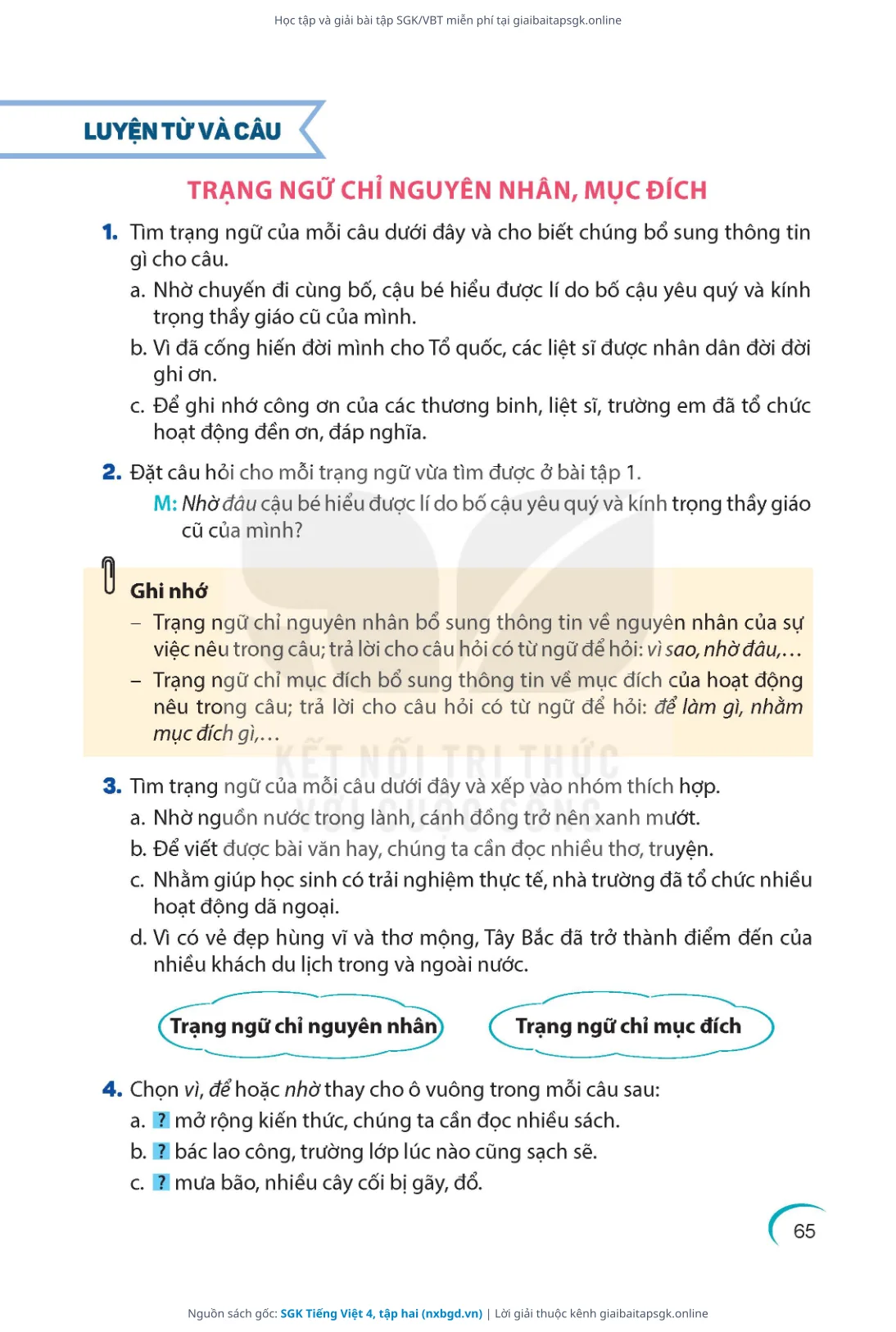 Trang 66 sách giáo khoa SGK Tiếng Việt 4, tập hai thu nhỏ