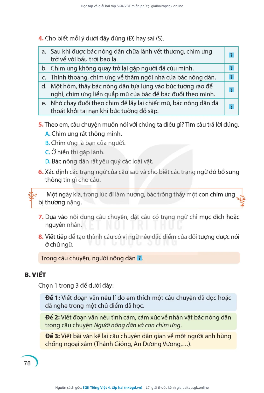 Trang 79 sách giáo khoa SGK Tiếng Việt 4, tập hai thu nhỏ