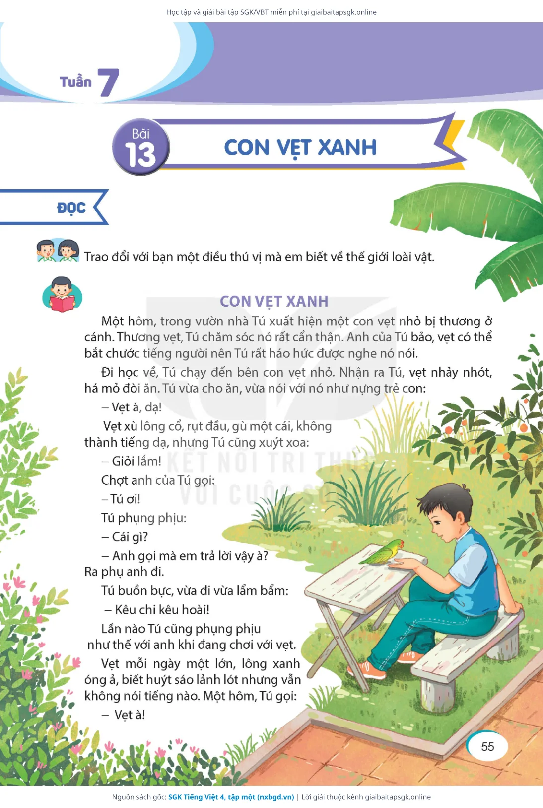 Trang 55 sách giáo khoa SGK Tiếng Việt 4, tập một bản chuẩn