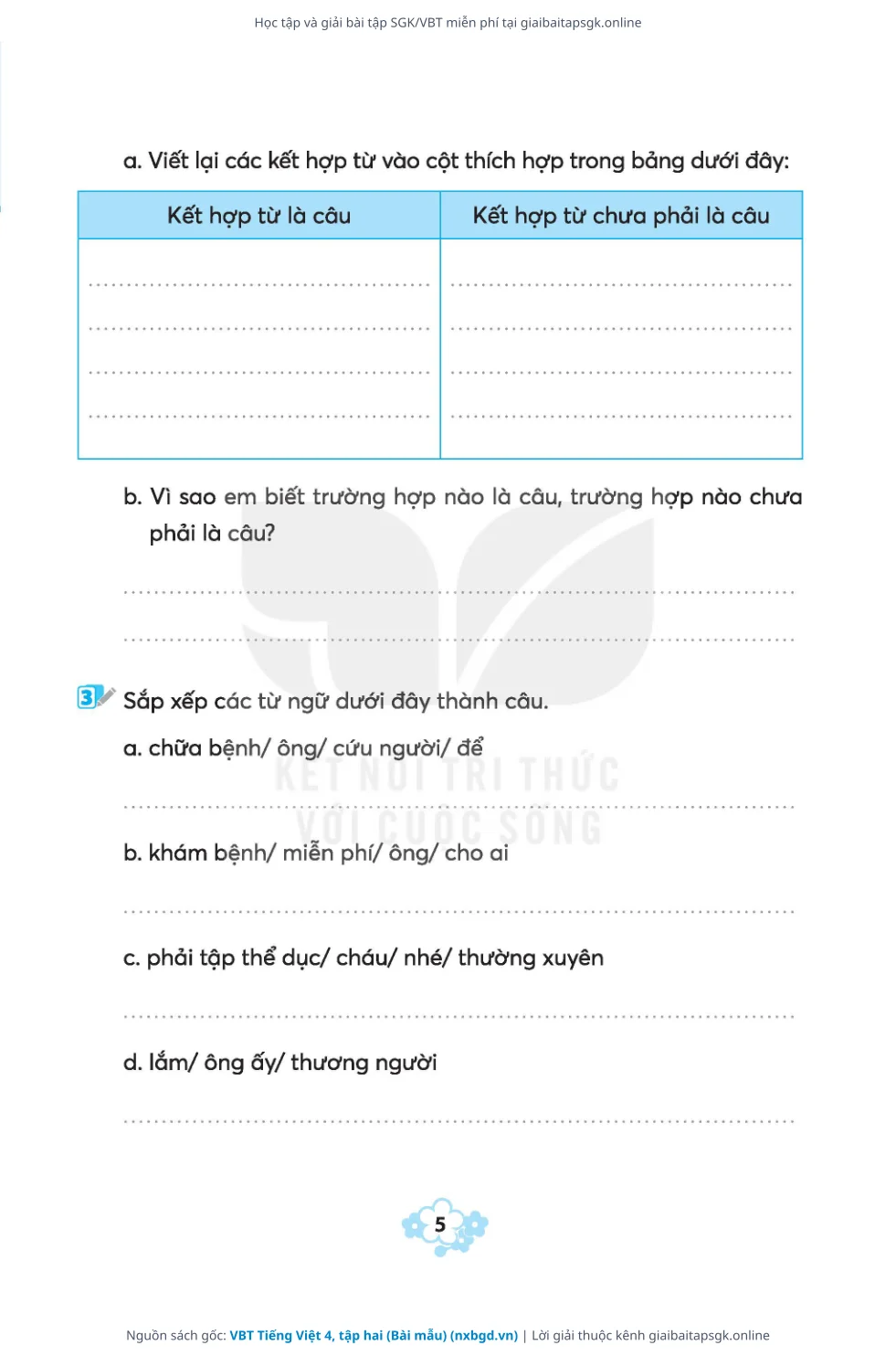 Trang 6 sách giáo khoa VBT Tiếng Việt 4, tập hai (Bài mẫu) thu nhỏ