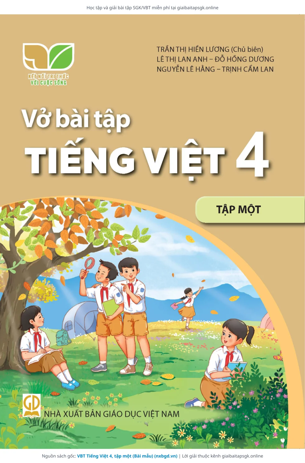 Trang 1 sách giáo khoa VBT Tiếng Việt 4, tập một (Bài mẫu) bản chuẩn