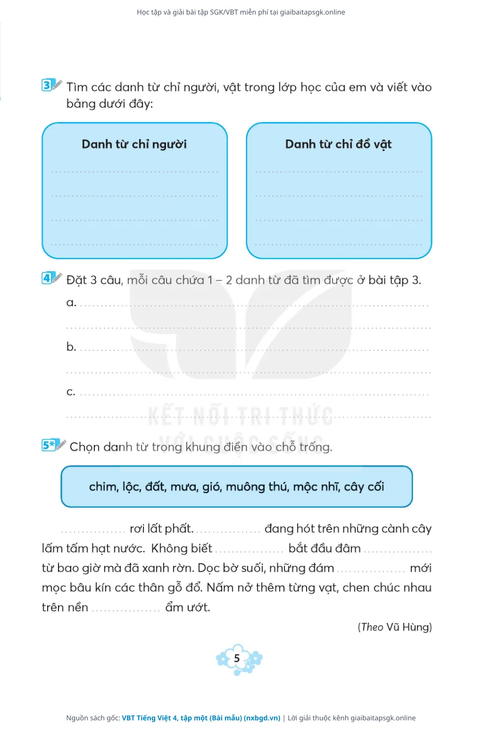 Trang 6 sách giáo khoa VBT Tiếng Việt 4, tập một (Bài mẫu) thu nhỏ