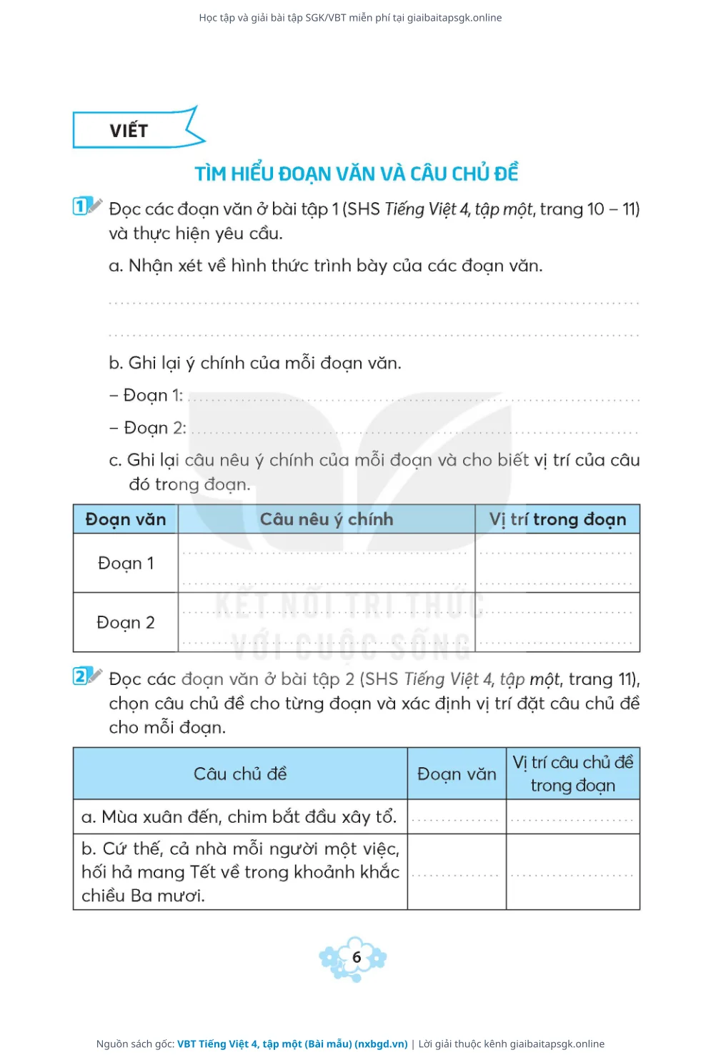 Trang 7 sách giáo khoa VBT Tiếng Việt 4, tập một (Bài mẫu) thu nhỏ