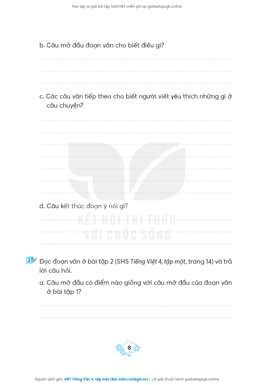 Trang 9 sách giáo khoa VBT Tiếng Việt 4, tập một (Bài mẫu) thu nhỏ