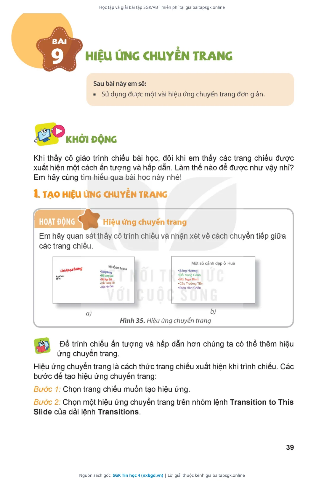 Trang 39 sách giáo khoa SGK Tin học 4 bản chuẩn