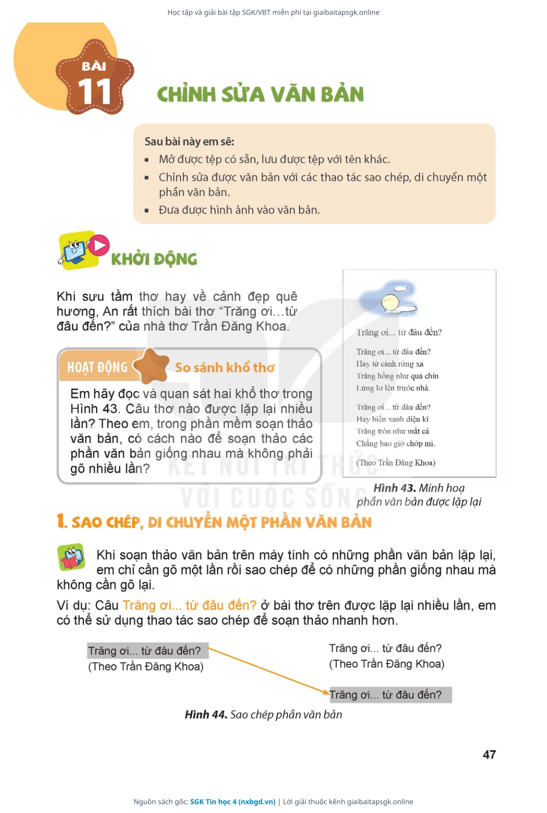 Trang 47 sách giáo khoa SGK Tin học 4 bản chuẩn