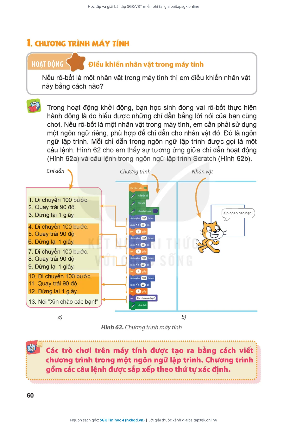 Trang 61 sách giáo khoa SGK Tin học 4 thu nhỏ
