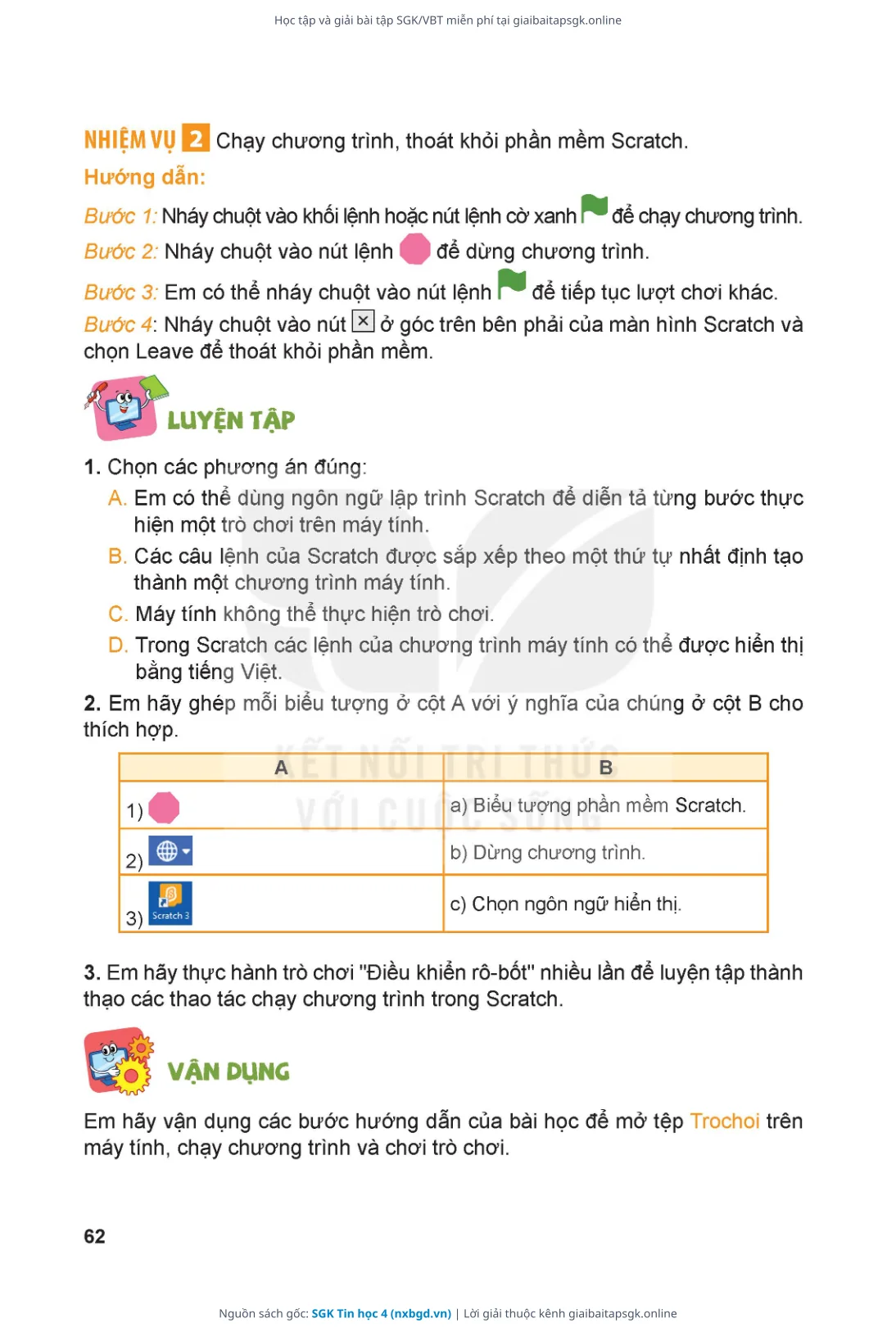 Trang 63 sách giáo khoa SGK Tin học 4 thu nhỏ