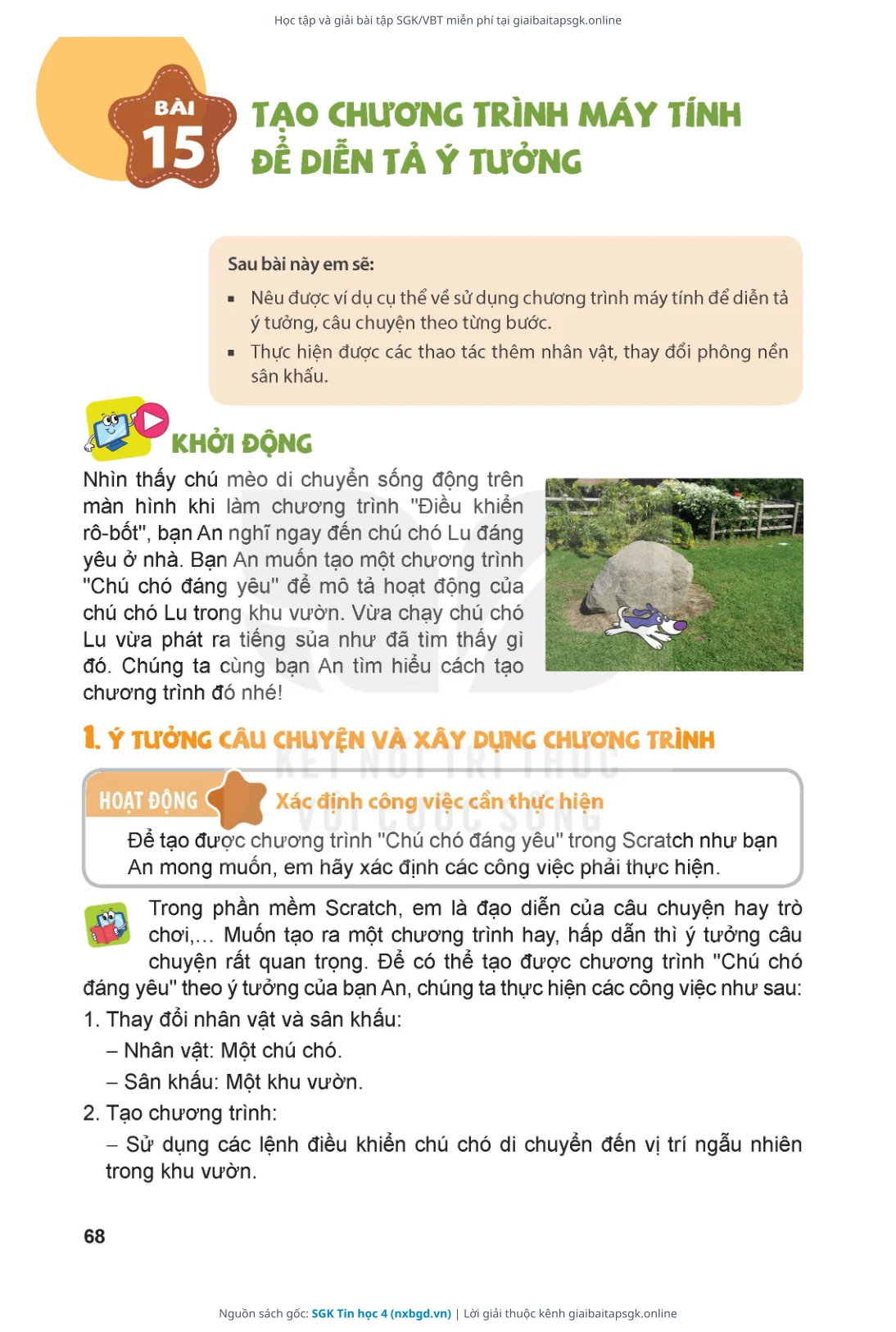 Trang 68 sách giáo khoa SGK Tin học 4 bản chuẩn
