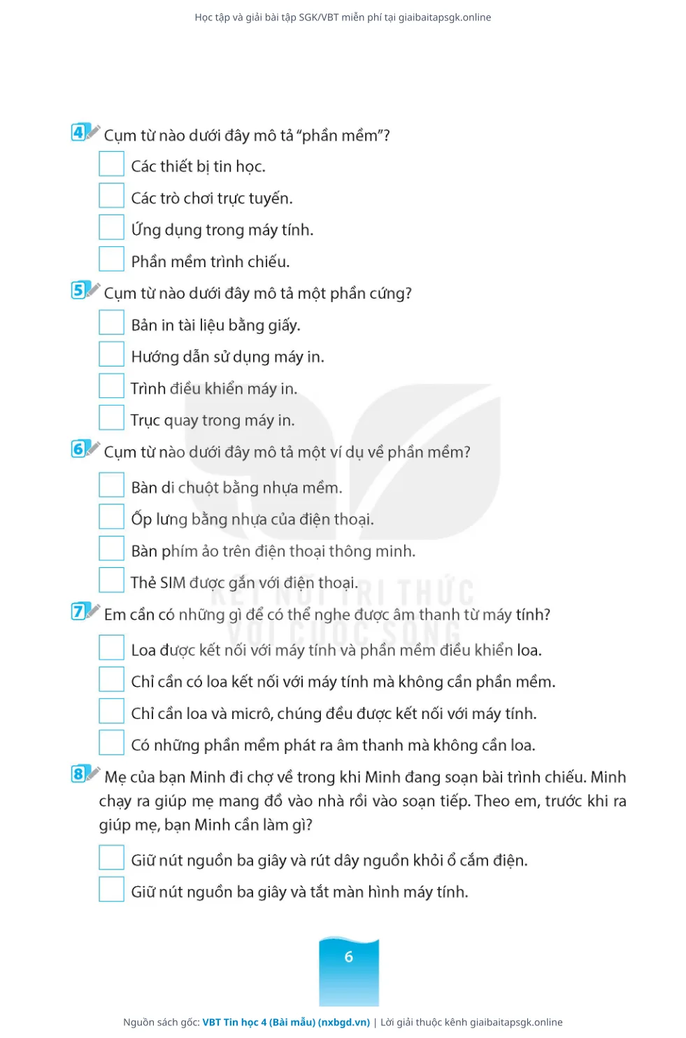 Trang 7 sách giáo khoa VBT Tin học 4 (Bài mẫu) thu nhỏ