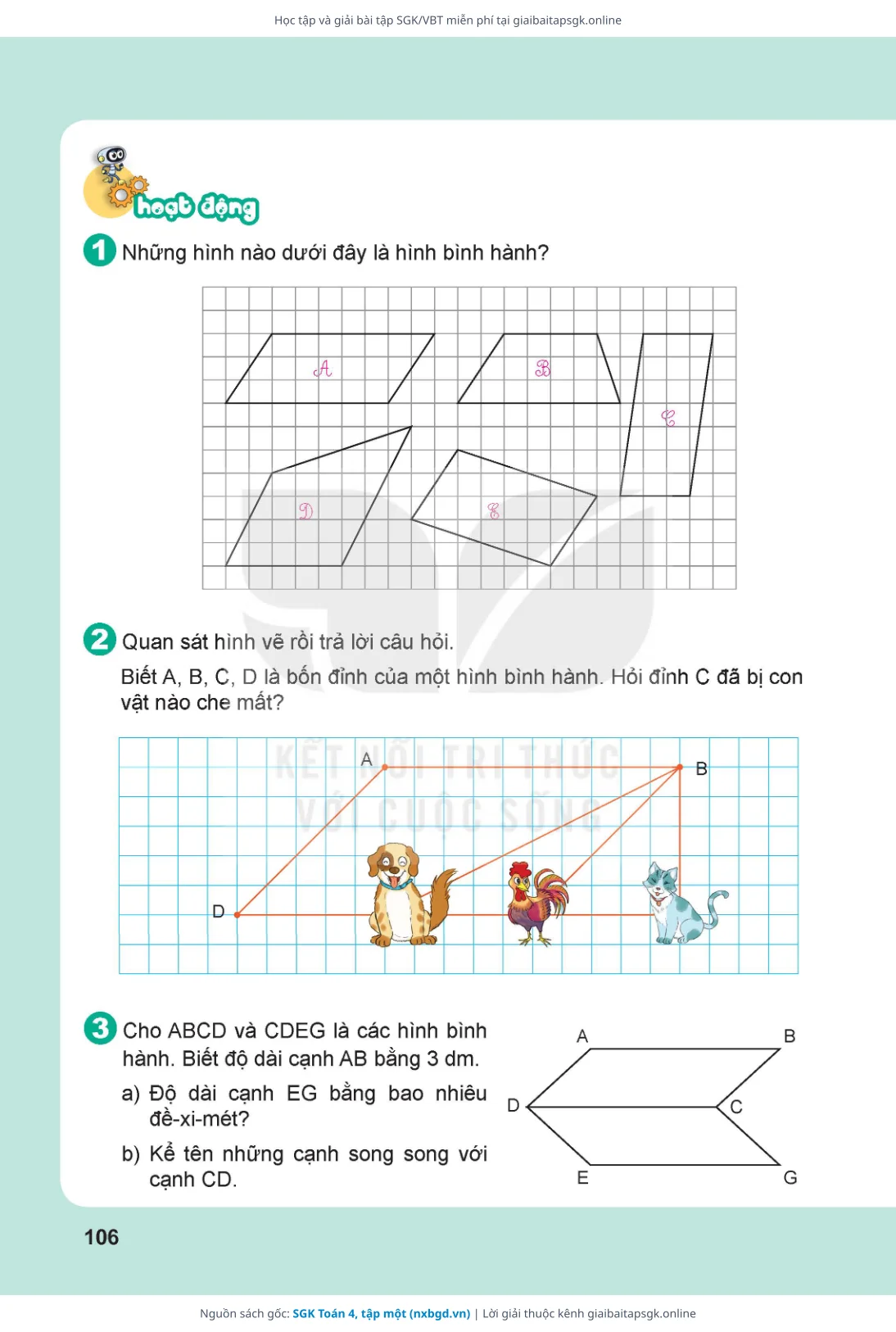 Trang 107 sách giáo khoa SGK Toán 4, tập một thu nhỏ