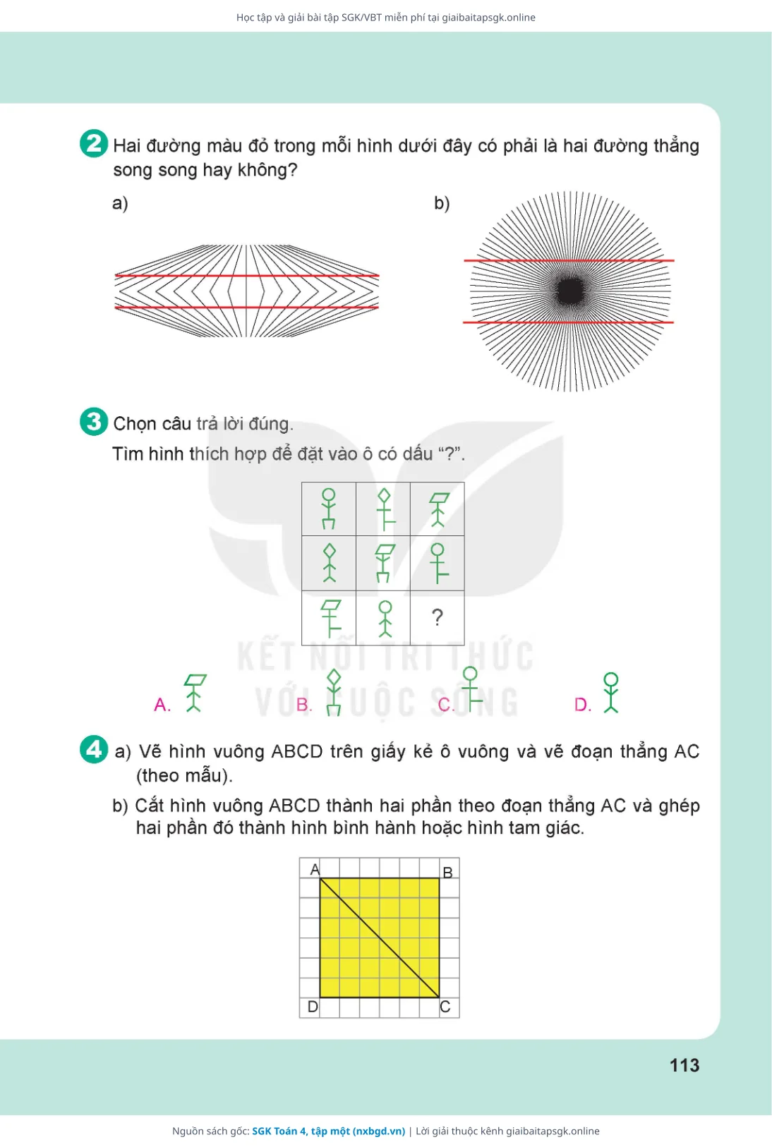 Trang 114 sách giáo khoa SGK Toán 4, tập một thu nhỏ