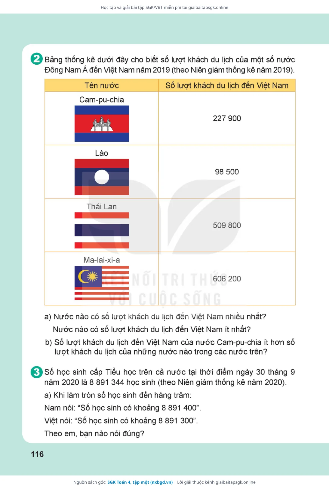 Trang 117 sách giáo khoa SGK Toán 4, tập một thu nhỏ