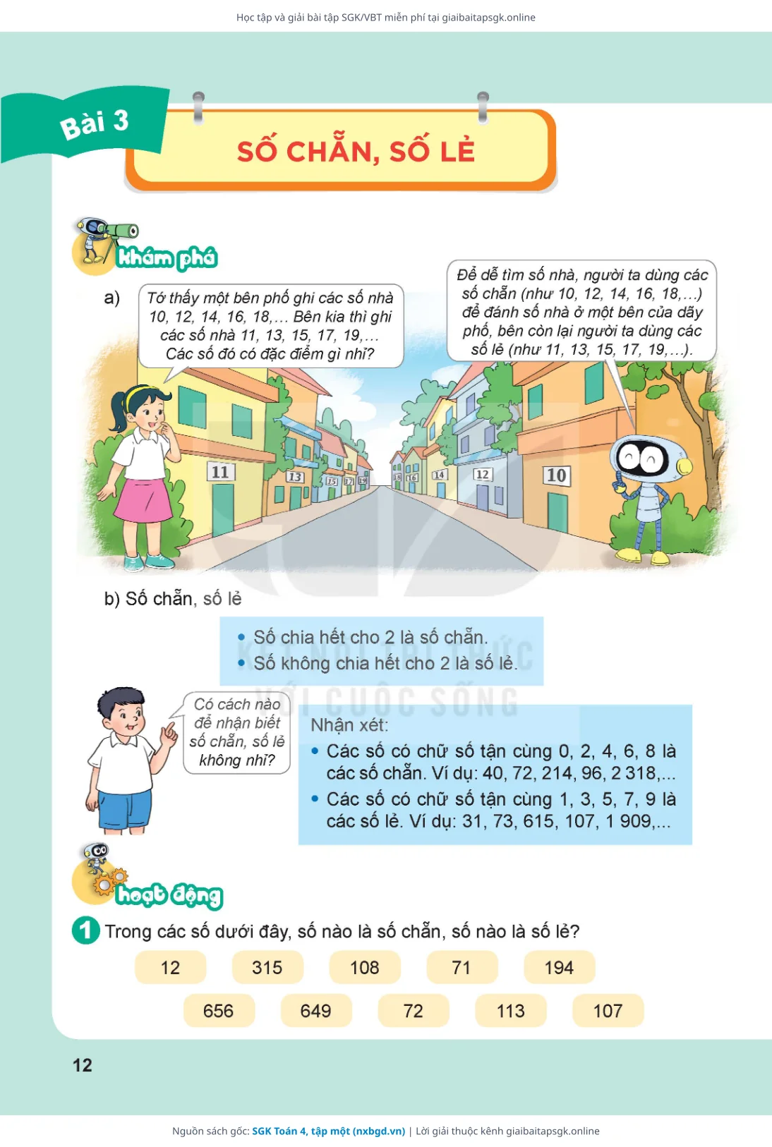 Trang 13 sách giáo khoa SGK Toán 4, tập một thu nhỏ
