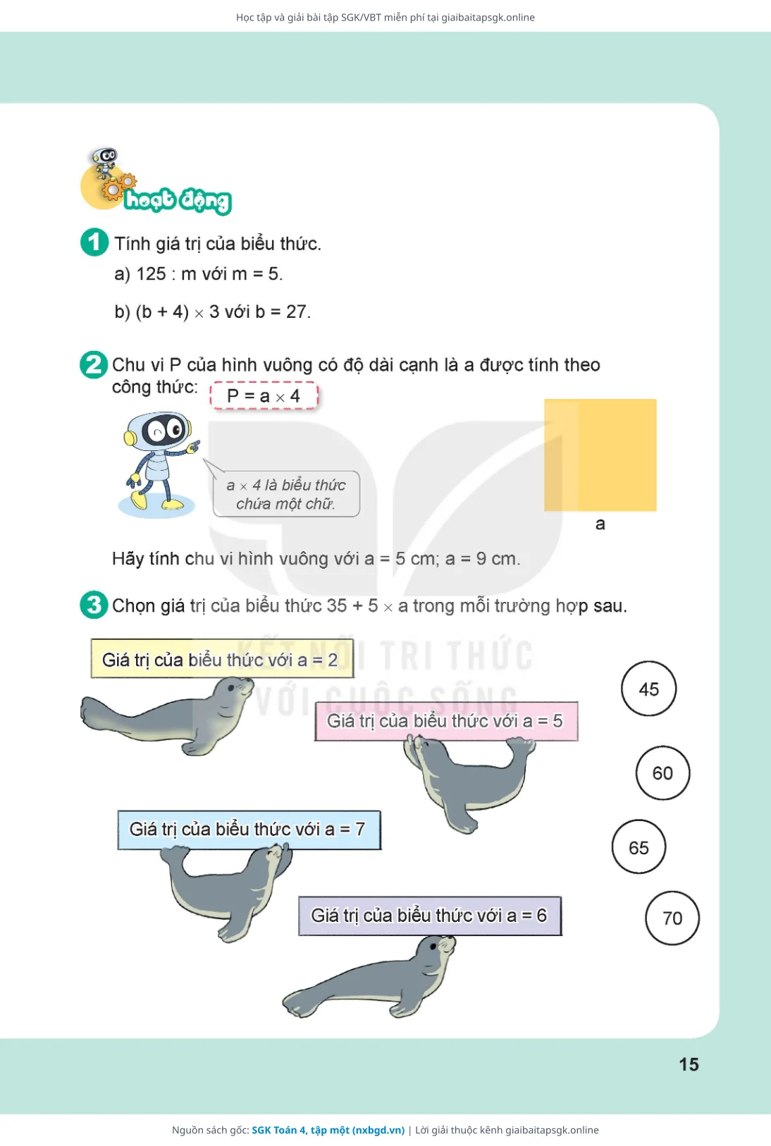 Trang 16 sách giáo khoa SGK Toán 4, tập một thu nhỏ