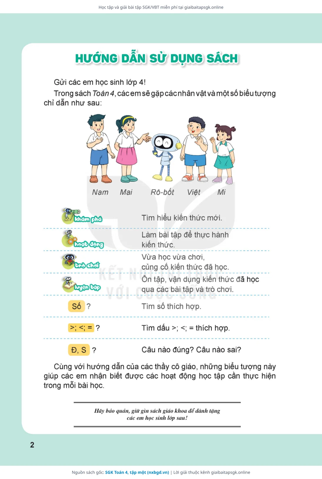 Trang 3 sách giáo khoa SGK Toán 4, tập một thu nhỏ