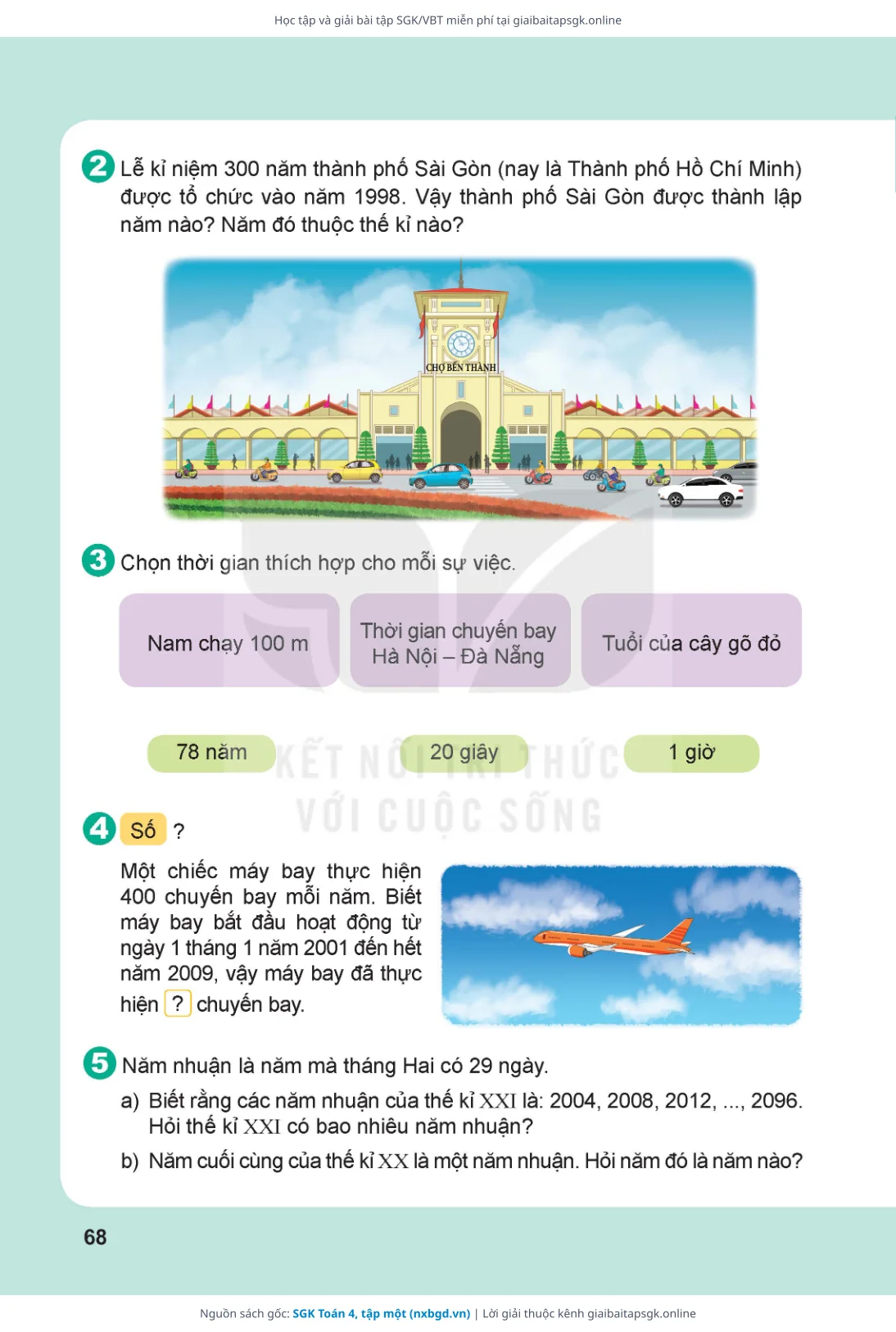 Trang 68 sách giáo khoa SGK Toán 4, tập một bản chuẩn