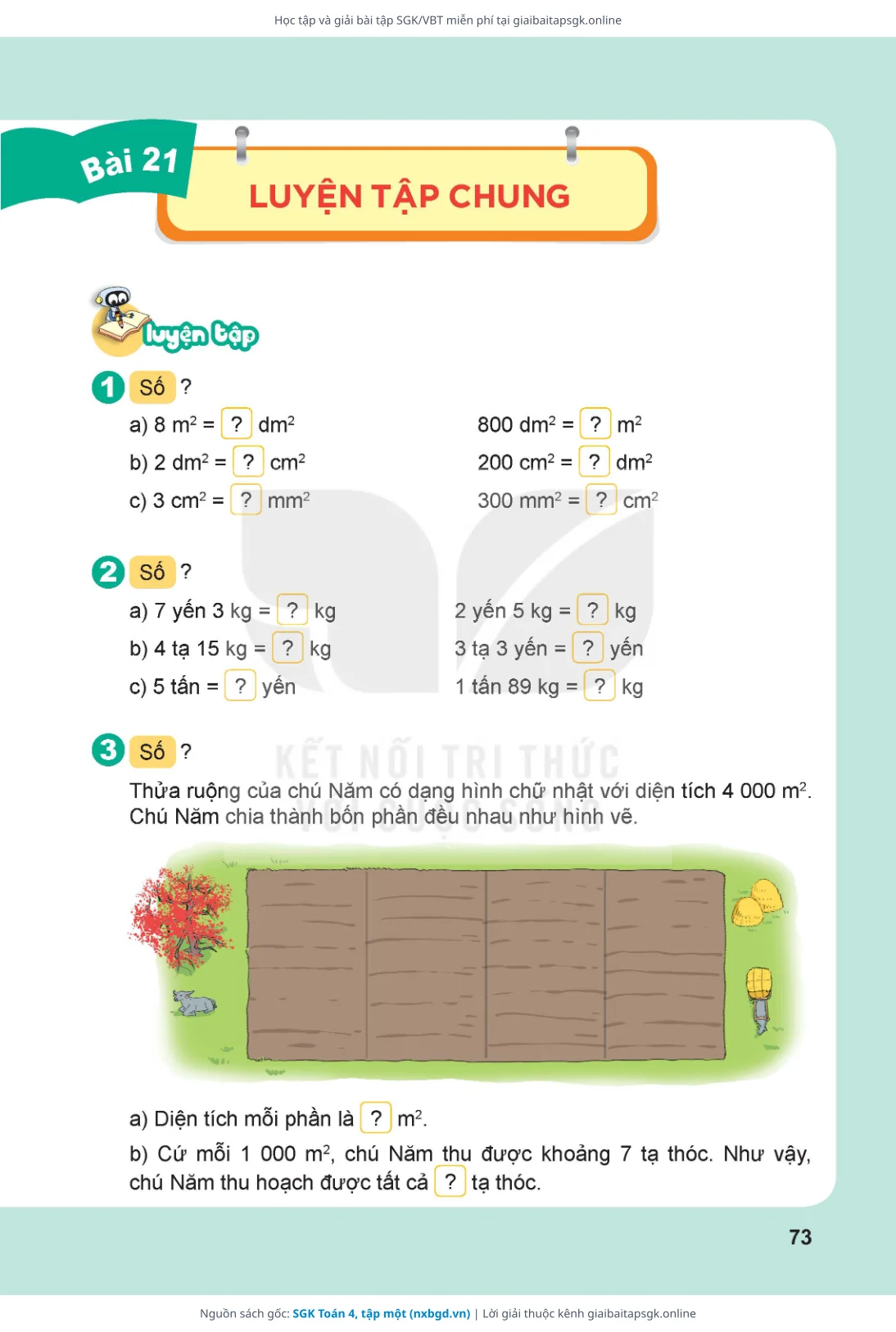 Trang 74 sách giáo khoa SGK Toán 4, tập một thu nhỏ