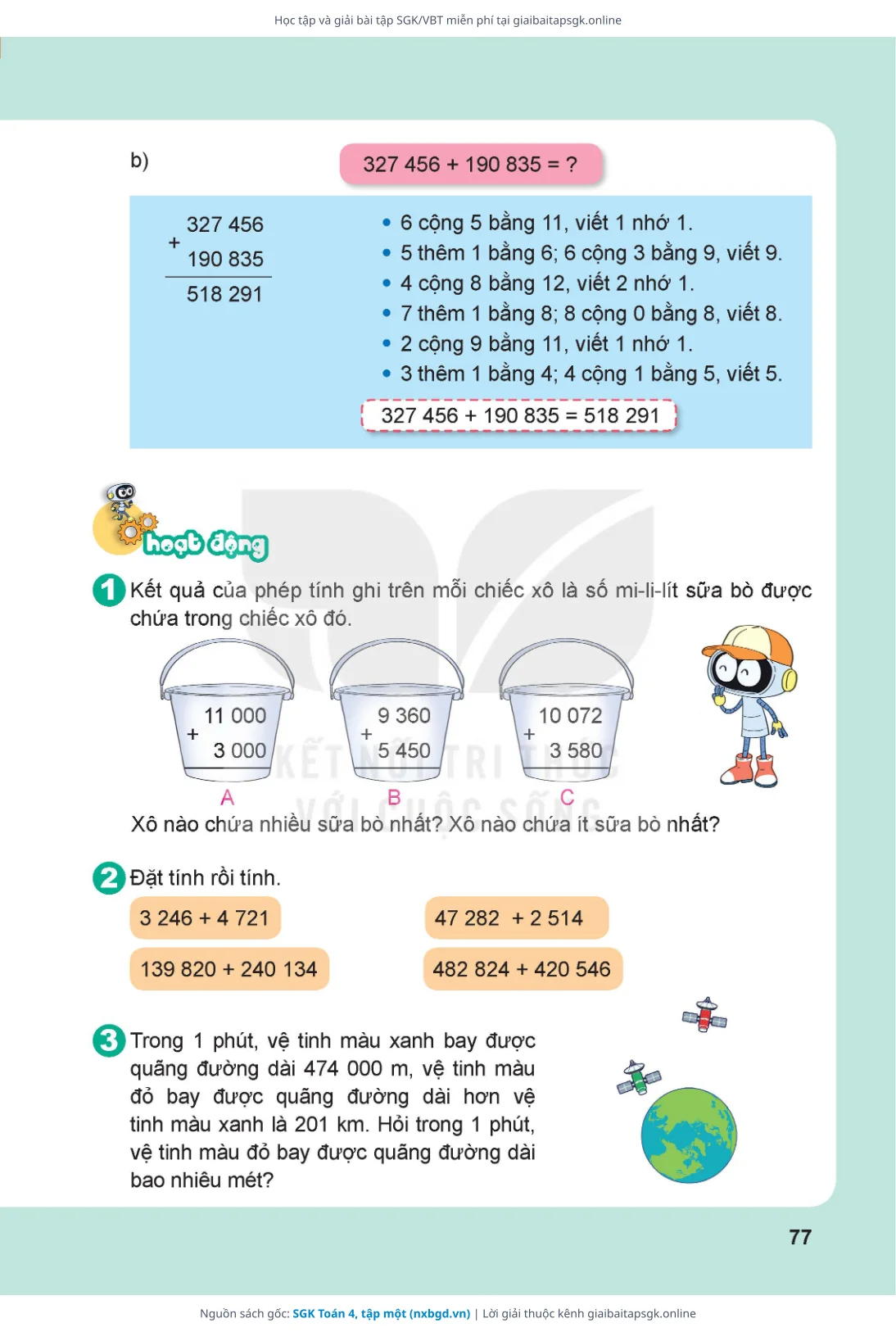 Trang 78 sách giáo khoa SGK Toán 4, tập một thu nhỏ