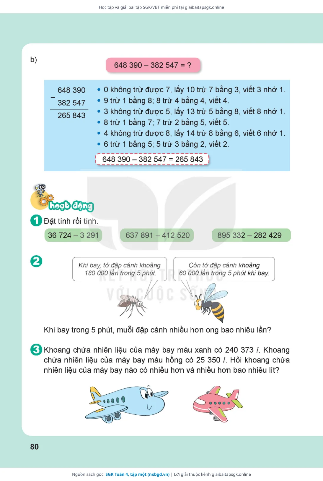 Trang 81 sách giáo khoa SGK Toán 4, tập một thu nhỏ