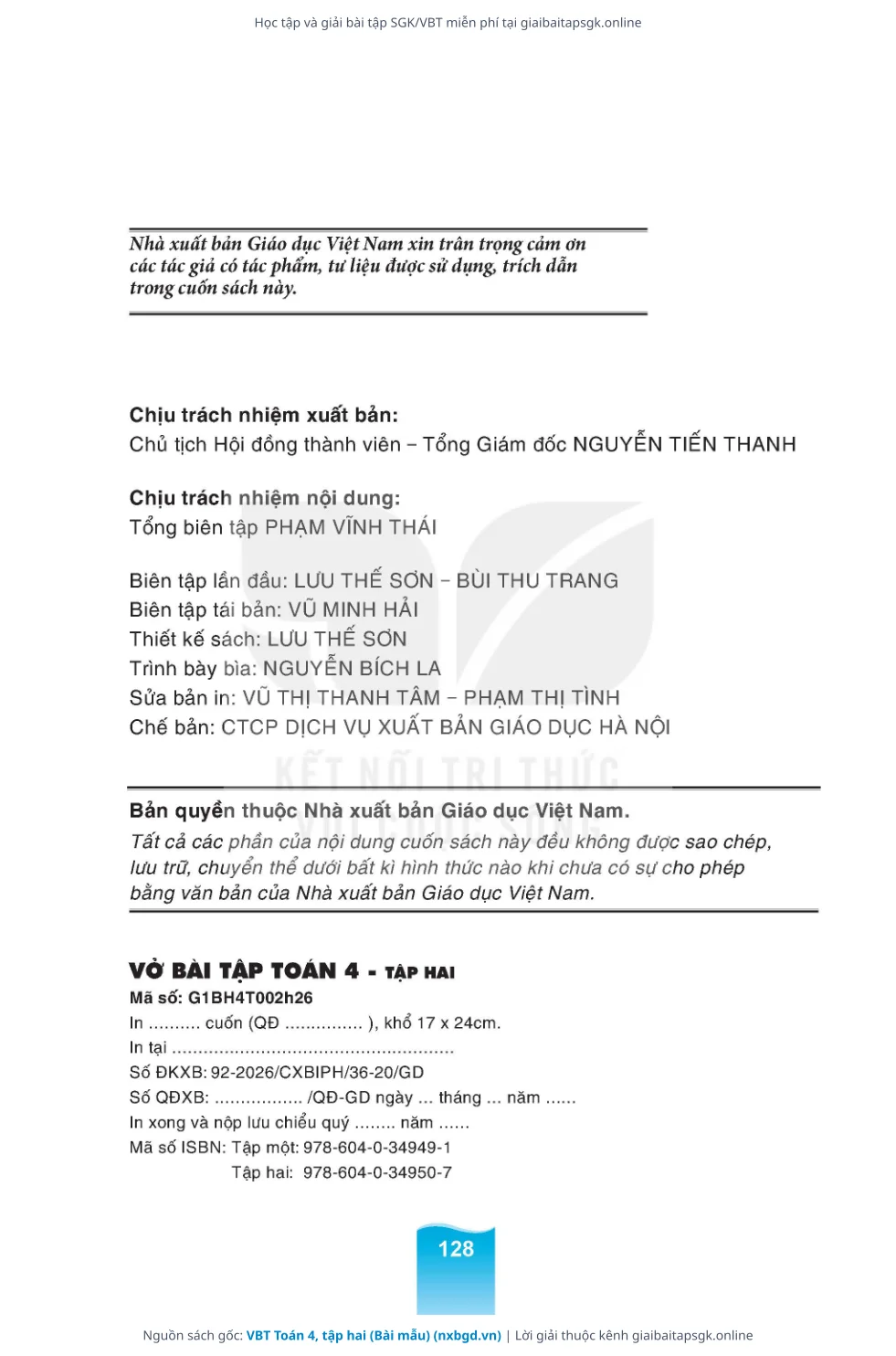 Trang 7 sách giáo khoa VBT Toán 4, tập hai (Bài mẫu) thu nhỏ