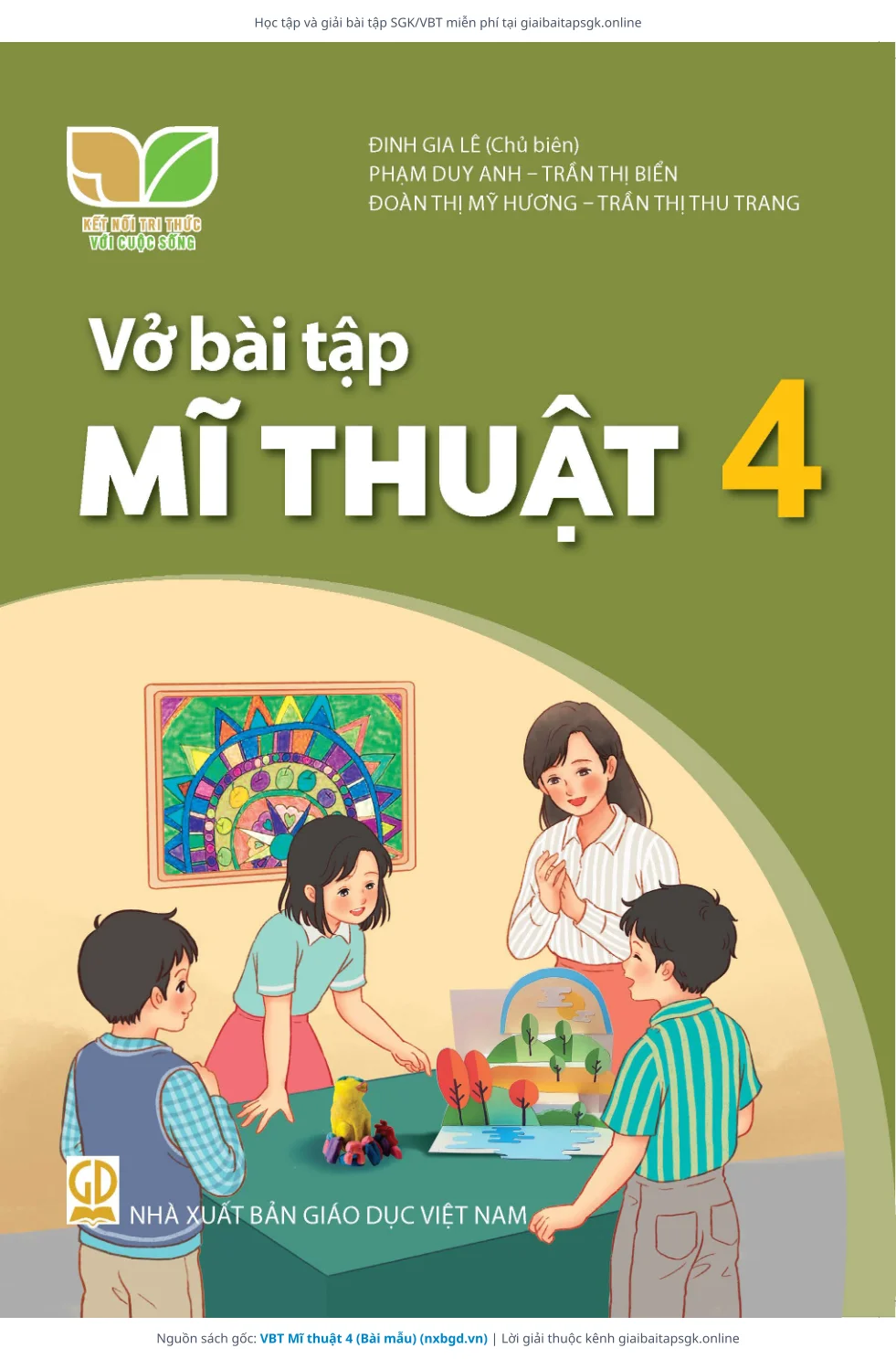 Trang 1 sách giáo khoa VBT Mĩ thuật 4 (Bài mẫu) bản chuẩn