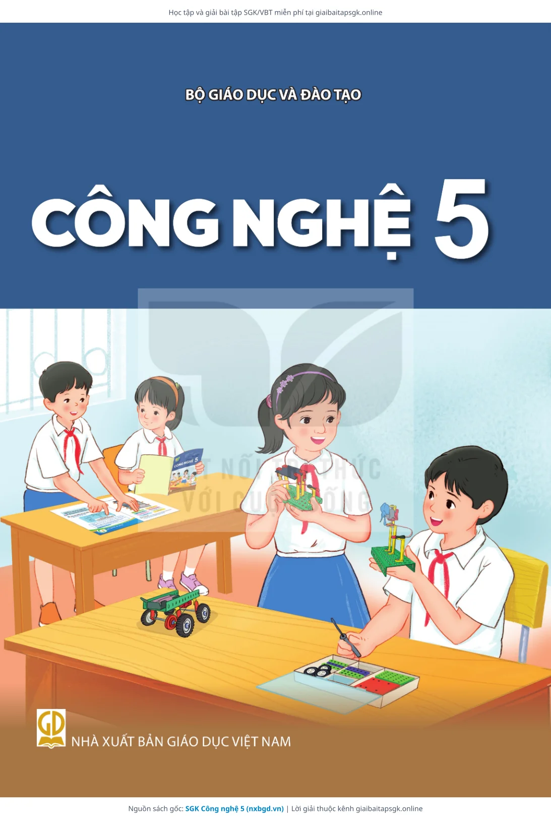 Trang 1 sách giáo khoa SGK Công nghệ 5 bản chuẩn