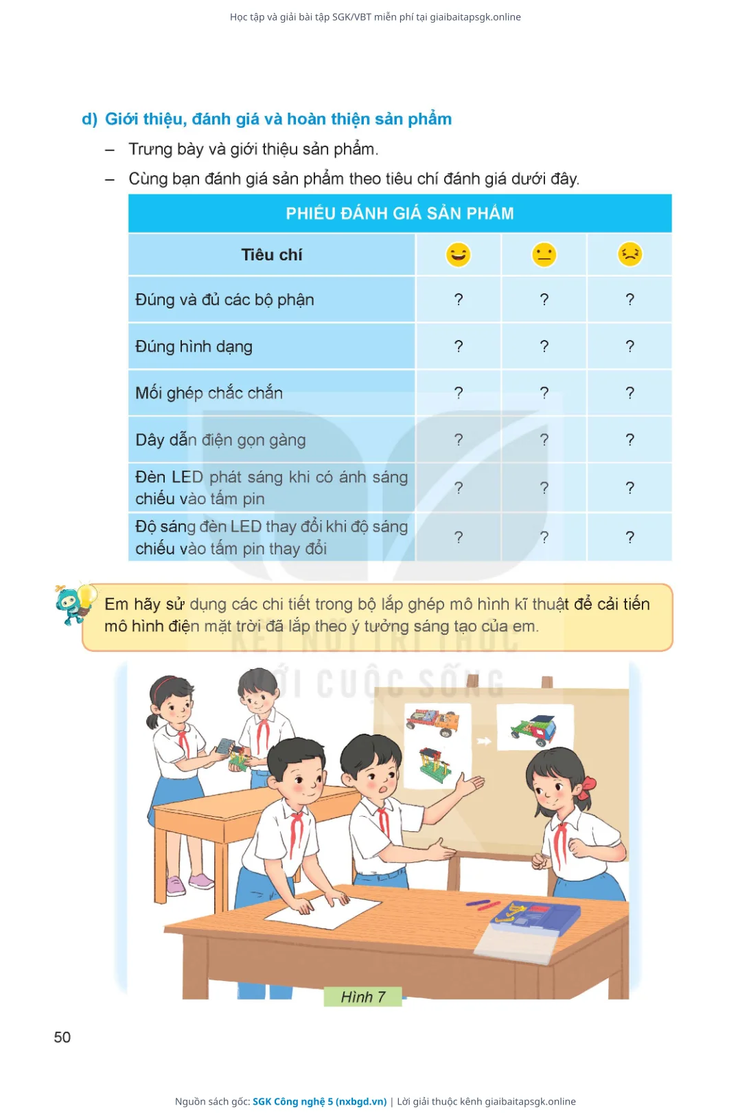 Trang 51 sách giáo khoa SGK Công nghệ 5 thu nhỏ