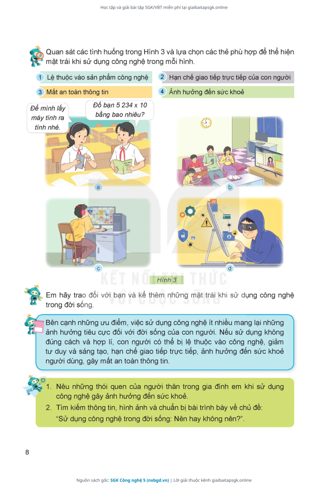 Trang 9 sách giáo khoa SGK Công nghệ 5 thu nhỏ