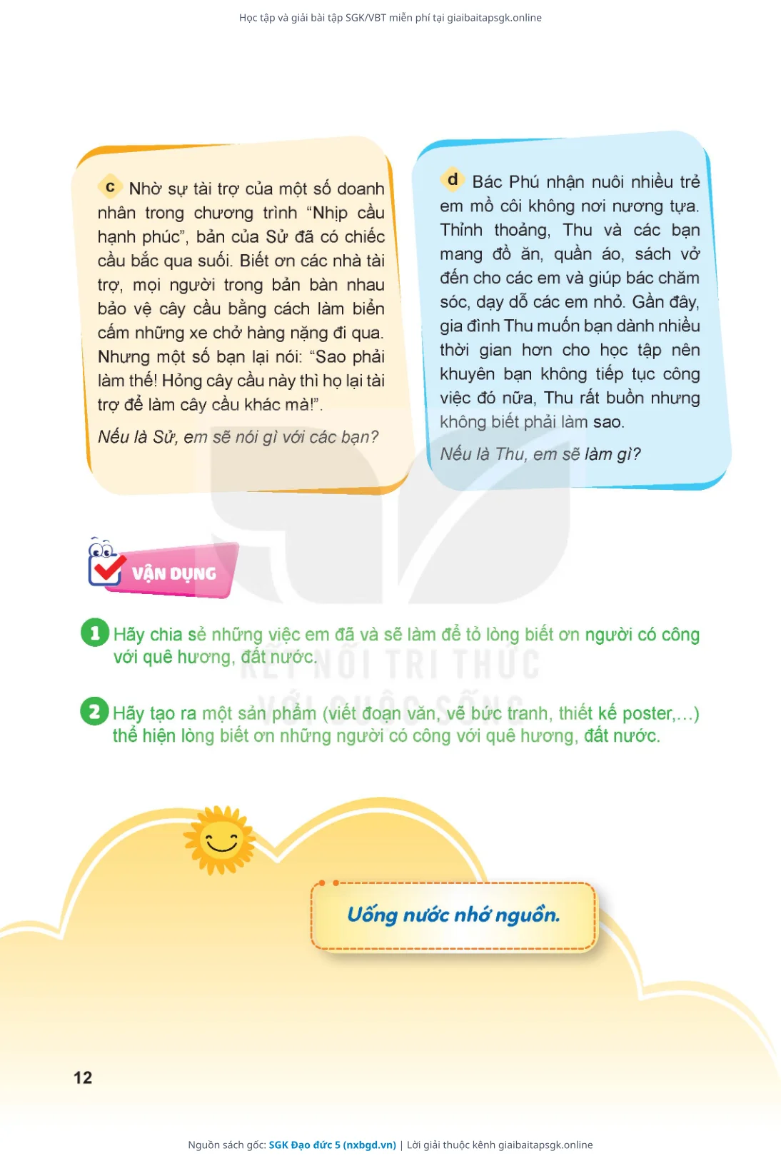 Trang 13 sách giáo khoa SGK Đạo đức 5 thu nhỏ