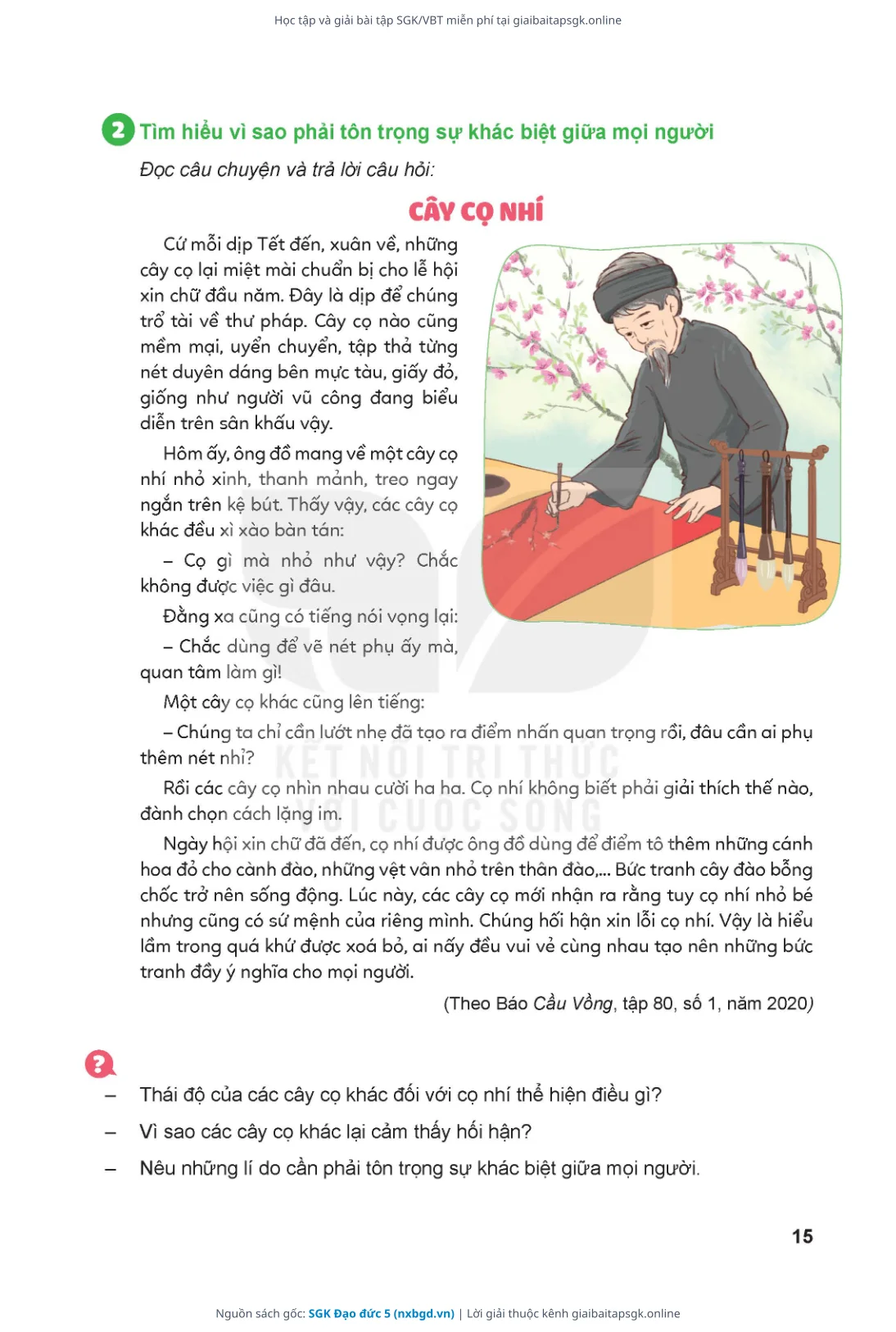 Trang 16 sách giáo khoa SGK Đạo đức 5 thu nhỏ
