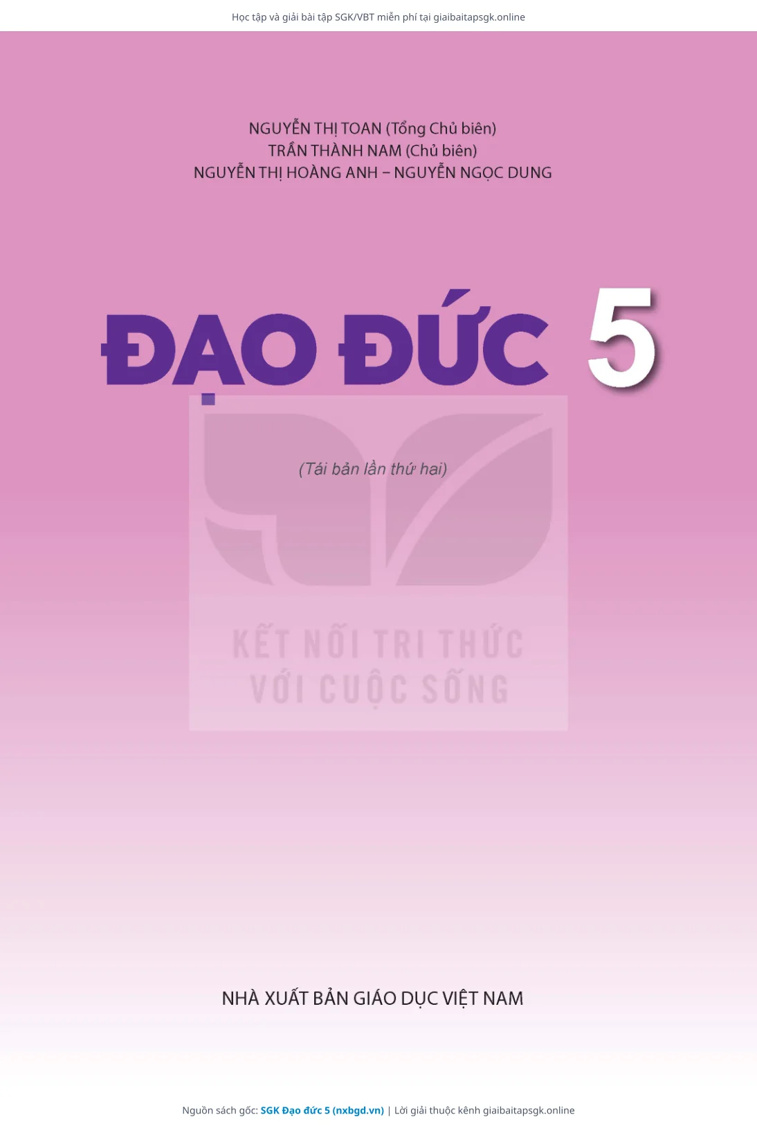 Trang 2 sách giáo khoa SGK Đạo đức 5 thu nhỏ
