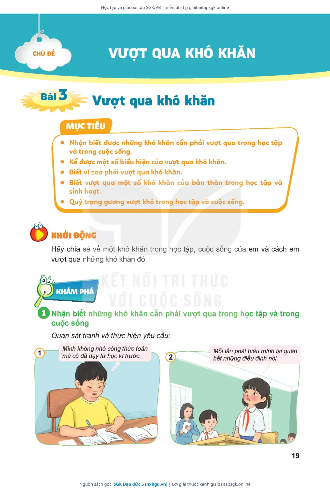 Trang 19 sách giáo khoa SGK Đạo đức 5 bản chuẩn