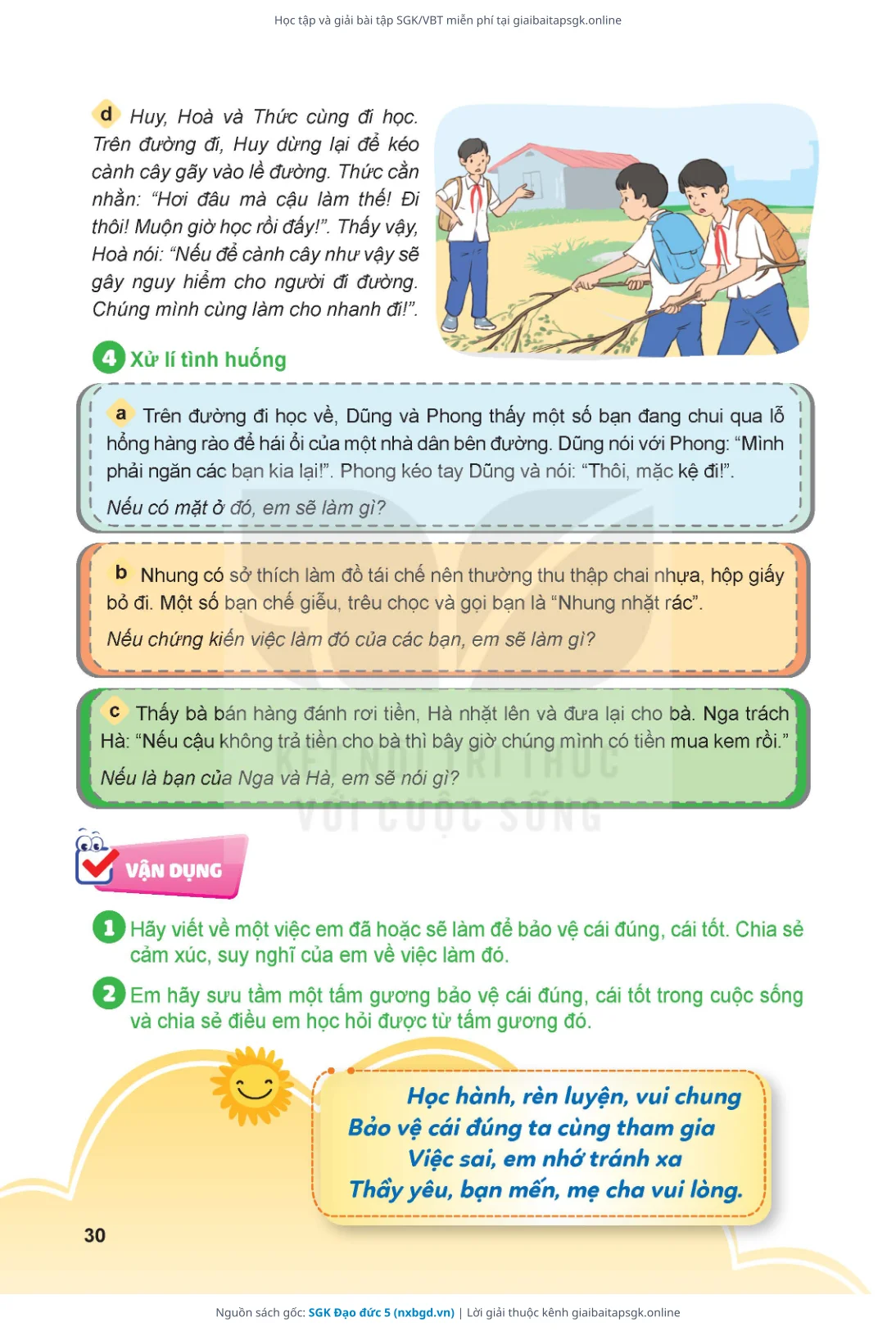 Trang 31 sách giáo khoa SGK Đạo đức 5 thu nhỏ