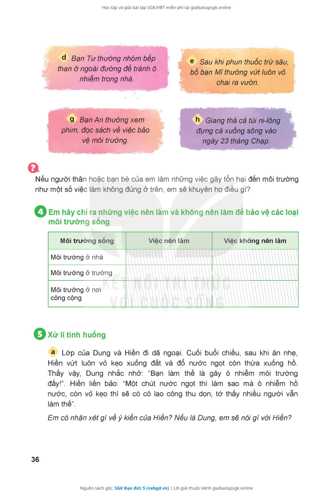 Trang 37 sách giáo khoa SGK Đạo đức 5 thu nhỏ