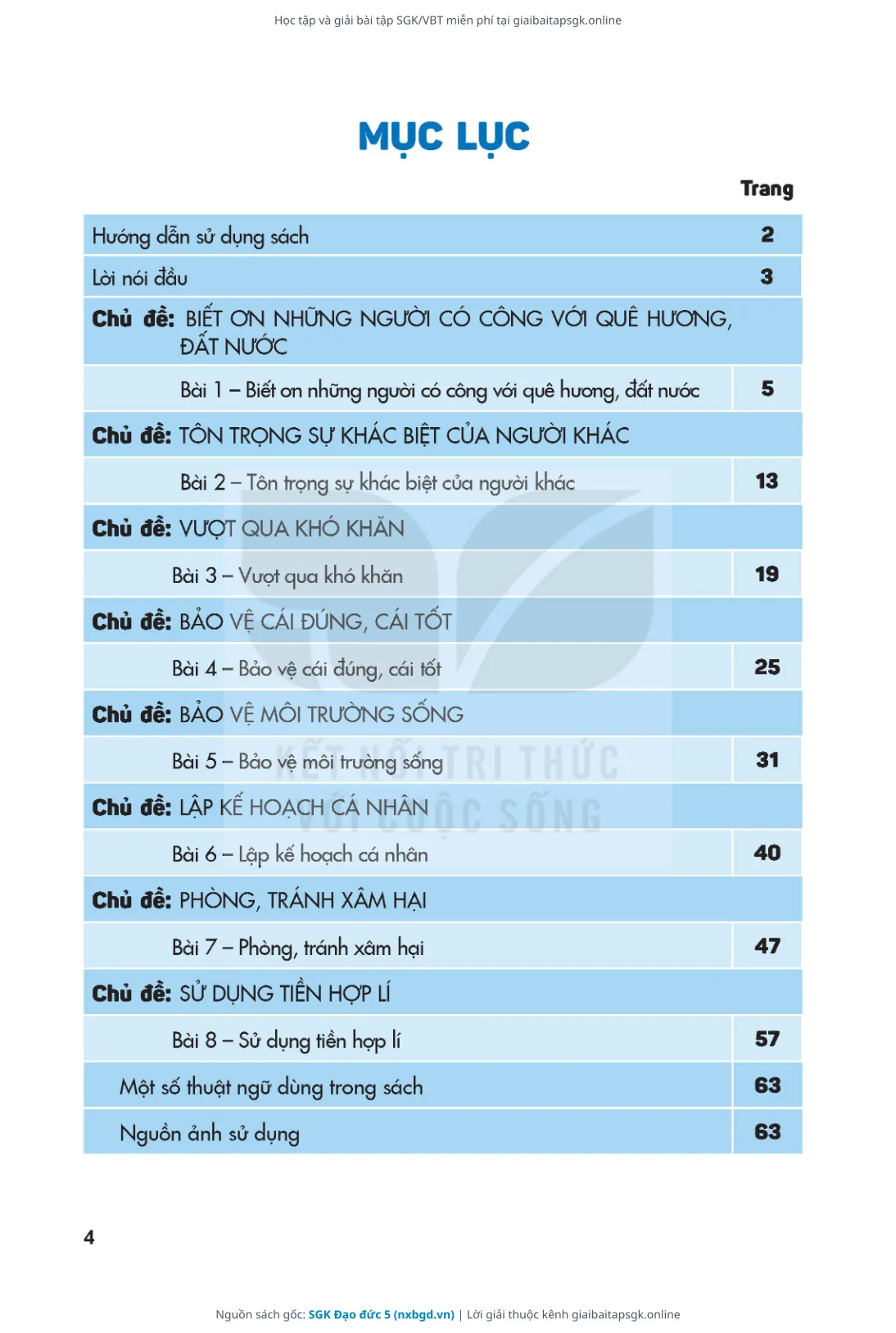 Trang 5 sách giáo khoa SGK Đạo đức 5 thu nhỏ